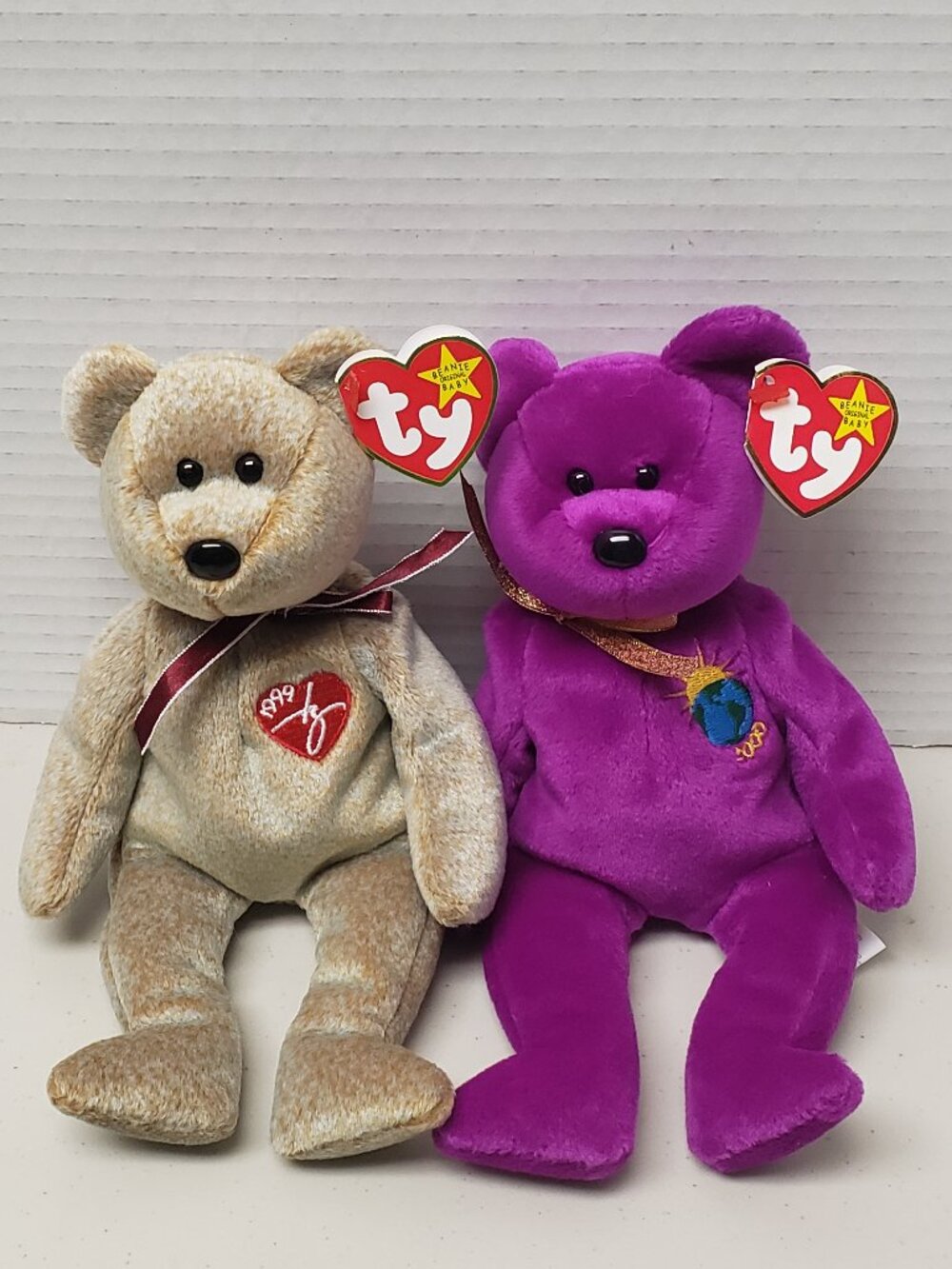 Ty Beanie Baby Bears 1999 & 2000 Millennium